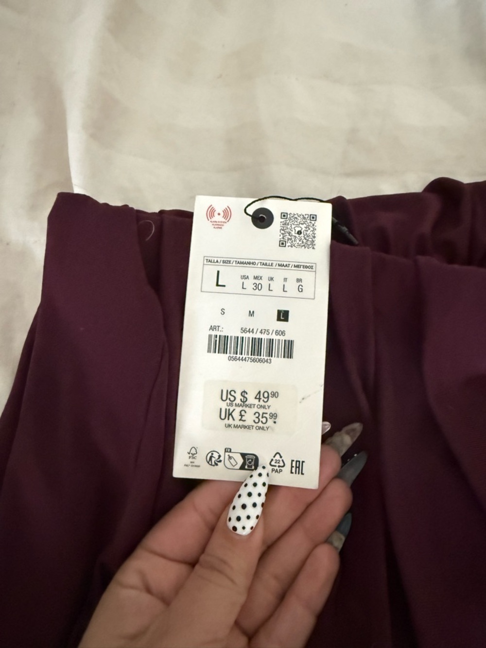 Zara Deep Plum Maxi Skirt - Picture 3 of 4